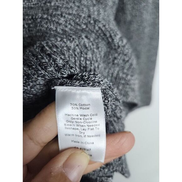 Talbots Women Charcoal Grey Mock Neck Cotton/Modal Blend Tunic Sweater size 0X - Picture 6 of 6